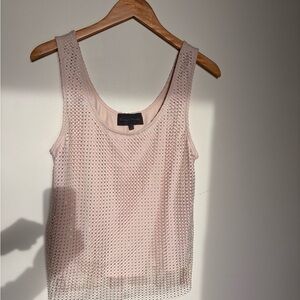 Sunday in Brooklyn Shimmering Pink Tank Top